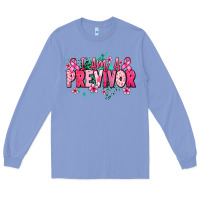 Colony Blue i am a previvor Long Sleeve Tee - NancyCooperArtShop