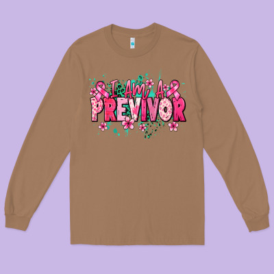 I Am A Previvor Long Sleeve Tee Designed By Nancycooperartshop