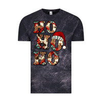 Cloud Black ho ho ho western christmas Vintage Tee - Jasminsmagicworld