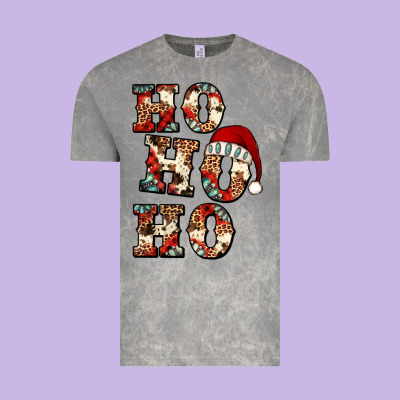 Ho Ho Ho Western Christmas Vintage Tee Designed By Jasminsmagicworld