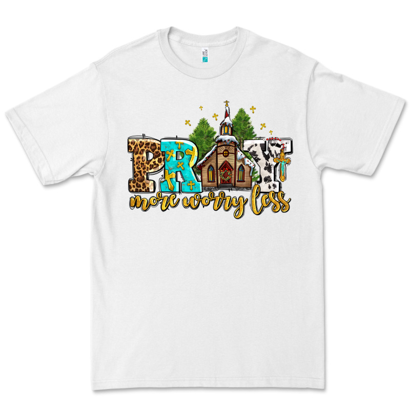 Pray More Worry Less With Church Premium Tee by AdoDesignShop | Teevron