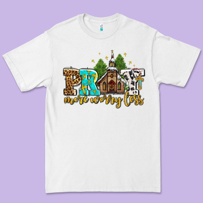 Pray More Worry Less With Church Premium Tee Designed By Adodesignshop