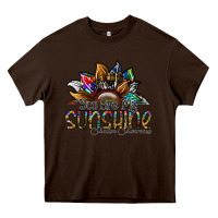 Chocolate Brown you are my sunshine autism awareness Heavy Core Tee - SublimationCraftShop