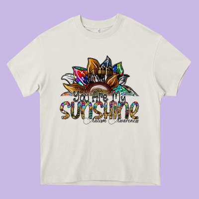 You Are My Sunshine Autism Awareness Heavy Core Tee Designed By Sublimationcraftshop