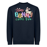 Navy some bunny loves you easter Heavyweight Sweatshirt - MaliasSmallBusiness