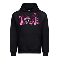 Black All you need is love Valentine's Day Urban Hoodie - FaDigitalArtStudio