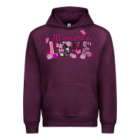 Mauve Wine All you need is love Valentine's Day Urban Hoodie - FaDigitalArtStudio