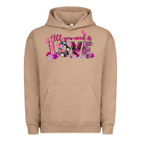 Pigment Burro All you need is love Valentine's Day Urban Hoodie - FaDigitalArtStudio