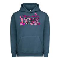 Pigment Midnight Navy All you need is love Valentine's Day Urban Hoodie - FaDigitalArtStudio