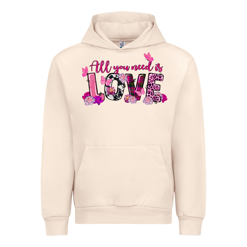 All You Need Is Love Valentine's Day Urban Hoodie by FaDigitalArtStudio | Teevron