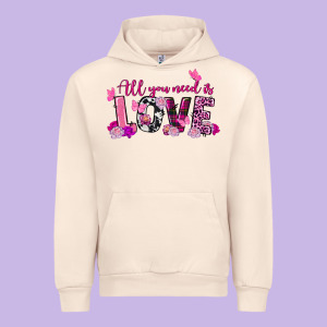 All You Need Is Love Valentine's Day Urban Hoodie Designed By Fadigitalartstudio