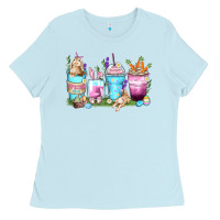 Baby Blue rabbit coffee cups Ladies Tee - Zillion Design Studio