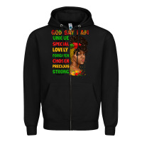 Black god say i am juneteenth afro girl Zipper Hoodie - Artiststas