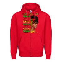 Red god say i am juneteenth afro girl Zipper Hoodie - Artiststas