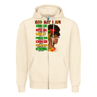 Sandshell god say i am juneteenth afro girl Zipper Hoodie - Artiststas
