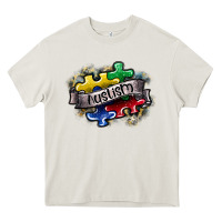 Cream austism Heavy Core Tee - SublimationCraftShop
