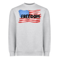 Heather Grey freedom usa Heavyweight Sweatshirt - MaliasSmallBusiness
