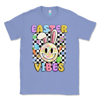 Colony Blue easter vibes smiley face Classic Tee - MaliasSmallBusiness