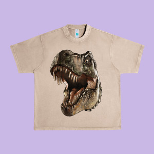 Tyrannosaurus T Rex Face Urban Heavy Tee Designed By Lillyallendesigns