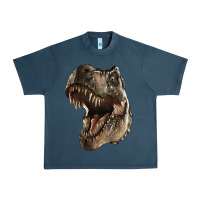 Midnight Navy Tyrannosaurus T Rex Face Urban Heavy Tee - LillyAllenDesigns