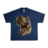 Navy Tyrannosaurus T Rex Face Urban Heavy Tee - LillyAllenDesigns