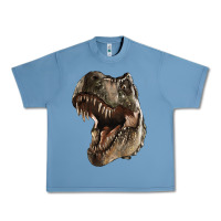 Pebble Blue Tyrannosaurus T Rex Face Urban Heavy Tee - LillyAllenDesigns