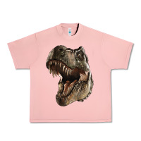 Salmon Tyrannosaurus T Rex Face Urban Heavy Tee - LillyAllenDesigns