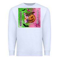 White Sorta sweet sorta spooky Premium Sweatshirt - NancyCooperArtShop