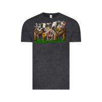 Vintage Black Western Mom With Spotted Pig And Baby Pig Vintage Tee - LillyAllenDesigns