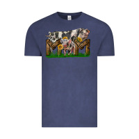Vintage Denim Western Mom With Spotted Pig And Baby Pig Vintage Tee - LillyAllenDesigns