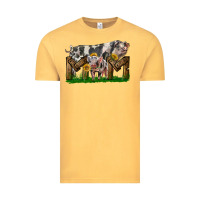 Vintage Mustard Western Mom With Spotted Pig And Baby Pig Vintage Tee - LillyAllenDesigns