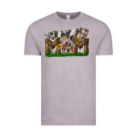 Vintage Zinc Western Mom With Spotted Pig And Baby Pig Vintage Tee - LillyAllenDesigns
