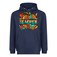 Navy Teacher pumpkin Heavyweight Hoodie - NancyCooperArtShop