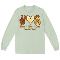 Matcha Peace love cure Appendix Cancer Long Sleeve Tee - NancyCooperArtShop