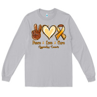 Moon Dust Peace love cure Appendix Cancer Long Sleeve Tee - NancyCooperArtShop