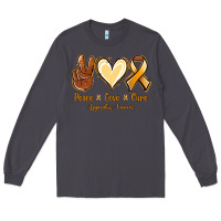 Smoke Peace love cure Appendix Cancer Long Sleeve Tee - NancyCooperArtShop