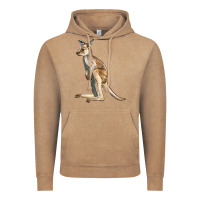Vintage Coffee baby kangaroo Vintage Hoodie - LillyAllenDesigns