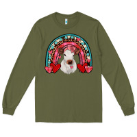 Army Green valentines heifer rainbow Long Sleeve Tee - JahusDesignShop