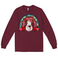 Burgundy valentines heifer rainbow Long Sleeve Tee - JahusDesignShop