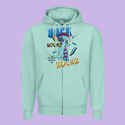 Rock Your Zipper Hoodie Designed By Artiststas