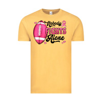 Vintage Mustard nobody fights alone pink football breast cancer awareness Vintage Tee - Jasminsmagicworld