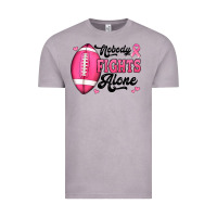 Vintage Zinc nobody fights alone pink football breast cancer awareness Vintage Tee - Jasminsmagicworld