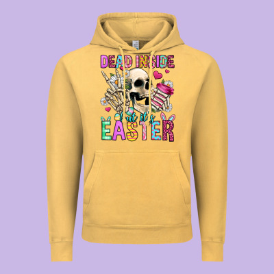 Dead Inside But It's Easter Vintage Hoodie Designed By Jasminsmagicworld