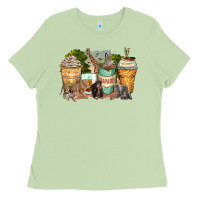 Matcha safari animals coffee cups Ladies Tee - Zillion Design Studio