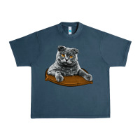 Midnight Navy Scottish Fold Urban Heavy Tee - LillyAllenDesigns