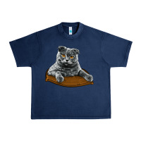 Navy Scottish Fold Urban Heavy Tee - LillyAllenDesigns