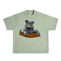 Oil Green Scottish Fold Urban Heavy Tee - LillyAllenDesigns
