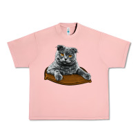 Salmon Scottish Fold Urban Heavy Tee - LillyAllenDesigns
