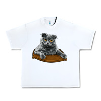 White Scottish Fold Urban Heavy Tee - LillyAllenDesigns