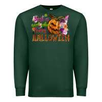Sports Green Just a girl who loves Halloween Premium Sweatshirt - NancyCooperArtShop